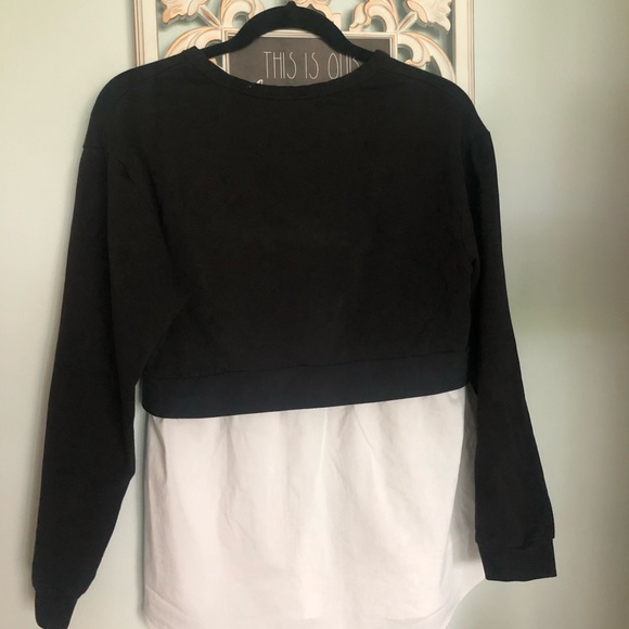 Drew Anthropologie Layered Blouse Black S - Picture 2 of 4
